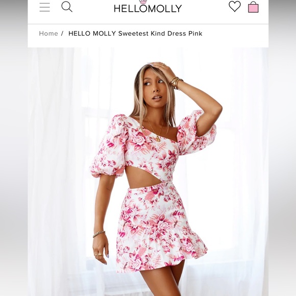 Hello Molly Dresses Hello Molly Pink And White Floral Dress With